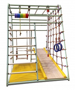 Детский спортивный комплекс Весёлый малыш Next горка с мягкими бортиками New Color, цвет – фисташковый (Вертикаль, Nex_ горка мягкий бортик фисташковый)